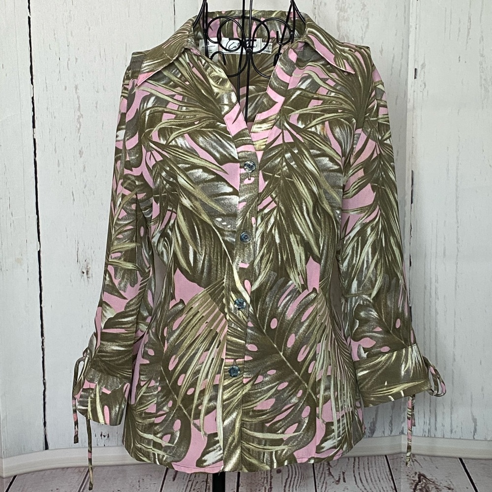 Tropical Button Down Top - image 3